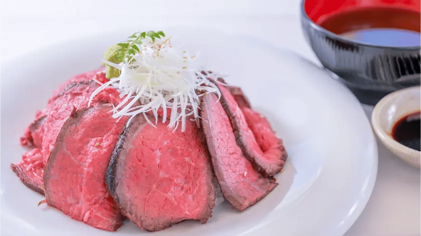 淡路牛のローストビーフ丼セット